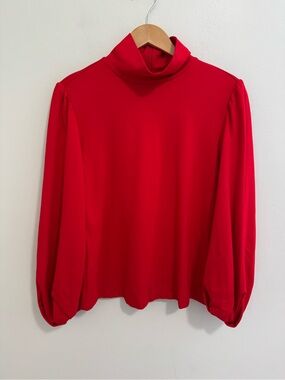 Dorothee Schumacher Red Puff Sleeve Blouse
